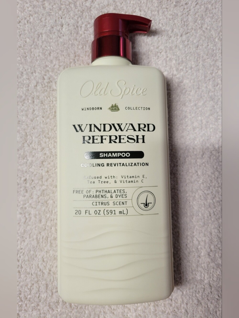 Old Spice Windborn Collection Windward Refresh Shampoo Citrus Scent 20 oz NEW